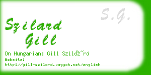 szilard gill business card